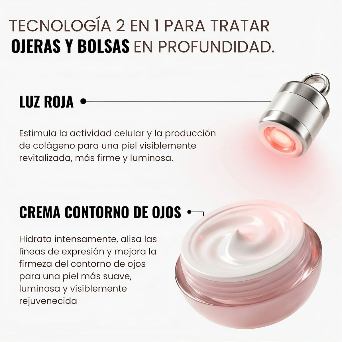 Crema a luce rossa per il contorno occhi