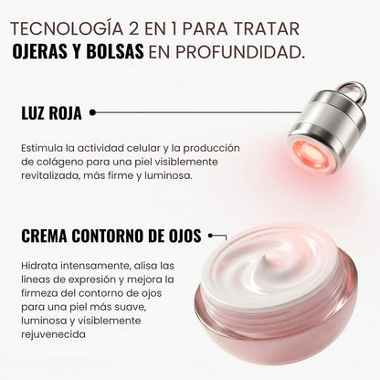 Crema a luce rossa per il contorno occhi